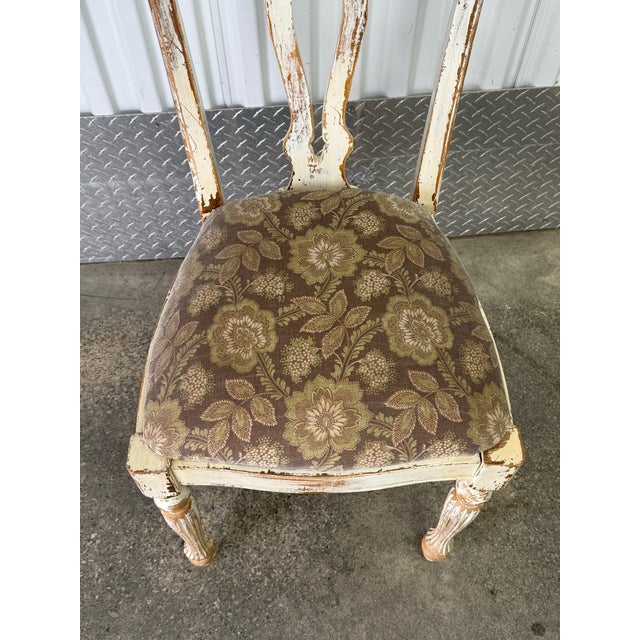 Cream Rustic Italian Made Buying and Design Farmhouse Dining Chairs - Set of 4 For Sale - Image 8 of 9