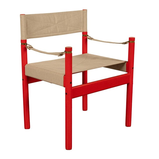 Mid Century Modern Danish Six Safari Chairs Dining Table Set by Erik Wørts 1960s For Sale - Image 13 of 18