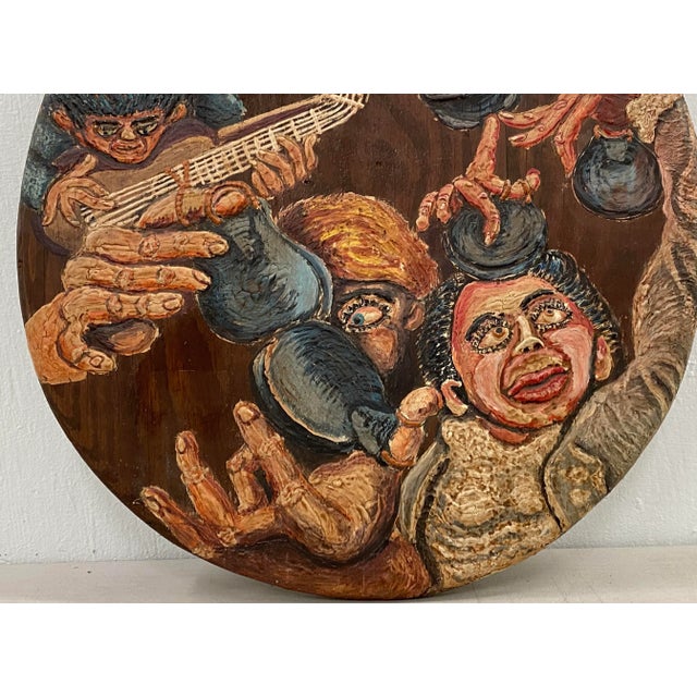 Richard Whalen (American, 1926-2009) "Carmen Amaya" Original Oil Painting c.1990 Created on a wooden ply panel with rope...