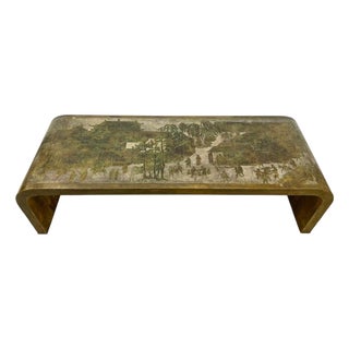 1960s Philip and Kelvin LaVerne Spring Festival Coffee Table For Sale