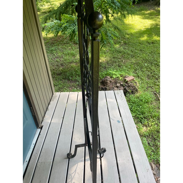 Stunning and unique object d’art bronze and wrought iron dinner gown and frame. Perfect on a wall between two doors or as...