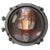 French industrial Sconce, wall and ceiling light, flush mount Grey cast iron with clear glass Inside metal reflector 1x...