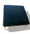 Montage Colette Ottoman in Navy Velvet With Solid Brass Stiletto Legs For Sale - Image 4 of 6