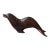 Vintage Hand-Carved Iron Wood Sea Lion Mid-Century Modern Carving Animal Coastal For Sale