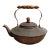 1950's Copper Teapot With Wooden Handle, Vintage Rustic Farmhouse Kitchen Décor, Mid Century Collectible For Sale