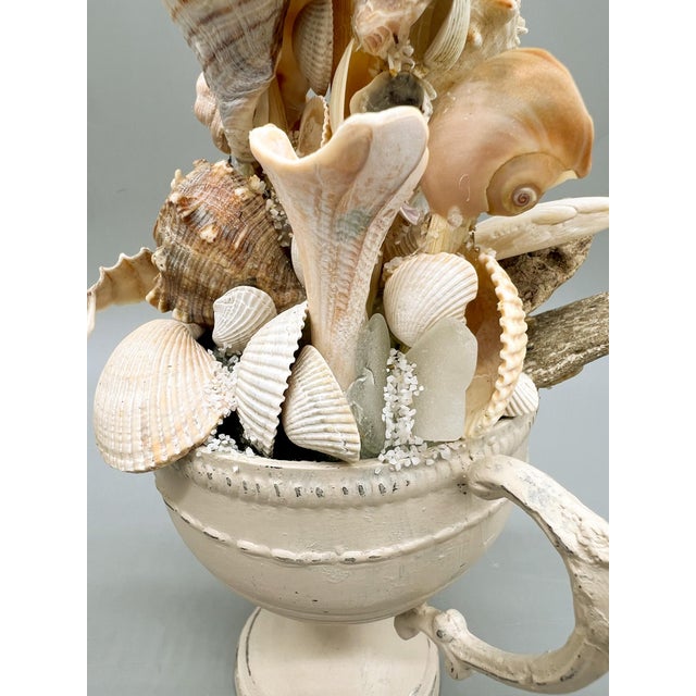 Pair of Coastal Shell Topiary Urn Topiary Sculptures by Artist – Coastal / Organic Modern For Sale - Image 17 of 17