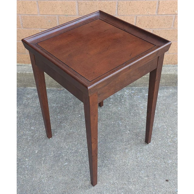 Late 20th Century Late 20th Century Federal Style Mahohany Side Table or Candle Stand For Sale - Image 5 of 6