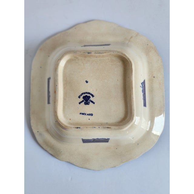 Antique Staffordshire Blue Willow Serving Bowl For Sale - Image 12 of 12