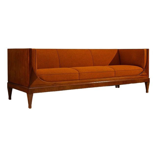 Box Sofa in Mahogany by Frits Henningsen, Denmark, 1940s For Sale