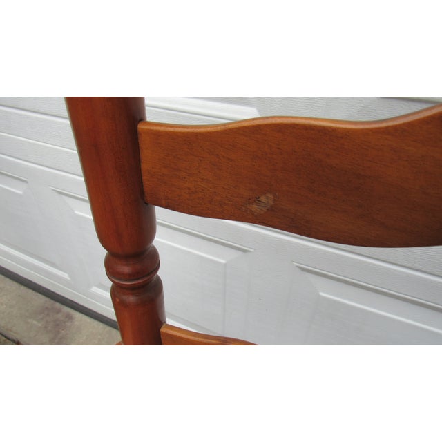 Vintage Rush Ladderback Kitchen Dining Room Chairs For Sale - Image 9 of 10