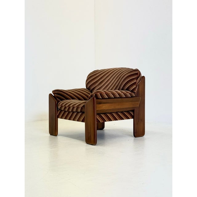 1970s Sapporo Armchair by Mario Marenco for Mobil Girgi Striped, 1970s For Sale - Image 5 of 12