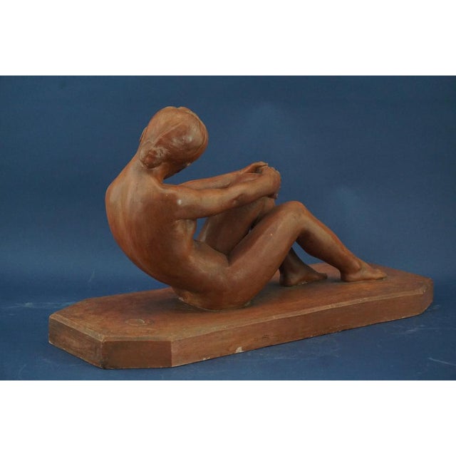 Lucien Charles Edouard Alliot, Art Nouveau Female Nude, Early 1900s, Terracotta For Sale - Image 6 of 18