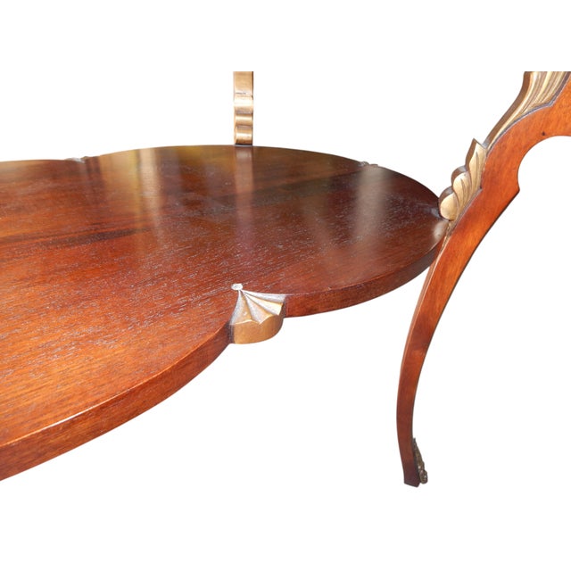 Brown Louis XV Style Mahogany Two-Tier Center Table, Early Century For Sale - Image 8 of 11
