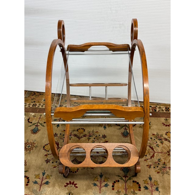 Art Deco Italian Bar Cart, Circa 1940's For Sale In San Francisco - Image 6 of 12