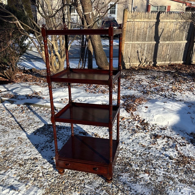 Brown Late 19th Century Regency Mahogany 4 Shelf Etagere For Sale - Image 8 of 10