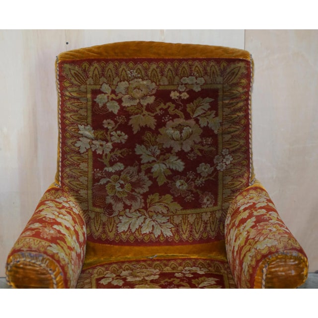 Victorian Kilim Rug Armchair, 1880s For Sale - Image 3 of 17