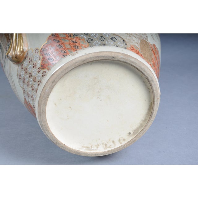 Antique Meiji Japanese Satsuma Vase, 1890 For Sale - Image 17 of 18