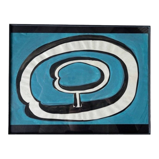 Mid-20th Century Achillo "Achi" Sullo Abstract Acrylic Painting For Sale