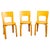 Yellow E66 Chairs attributed to Alvar Aalto for Artek, Finland, 1950s, Set of 3 For Sale - Image 8 of 8