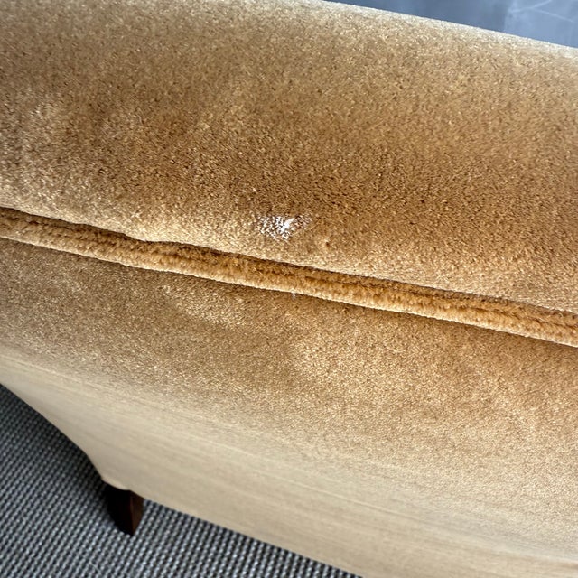 Chestnut Alma Upholstered Accent Chair in Faux Mohair Velvet For Sale - Image 8 of 9