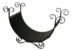 Wrought Iron Log Carrier, 1960s