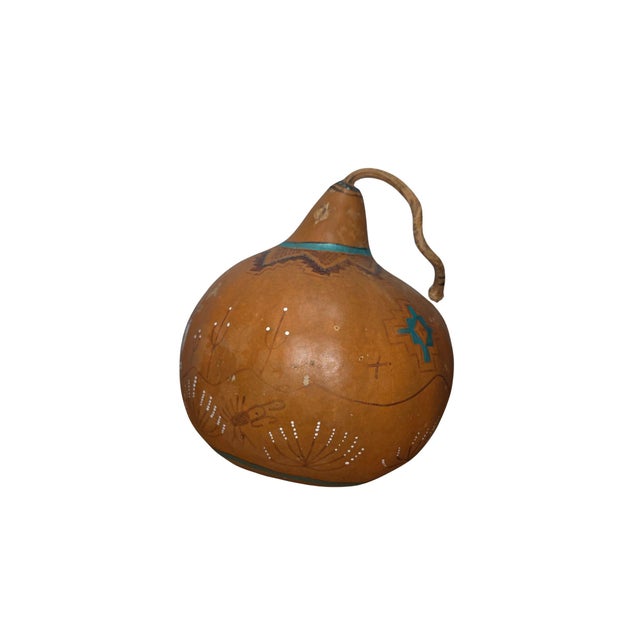 Late 20th Century Late 20th Century Cj Prophet Hand-Painted Native American Gourd Art – Kokopelli Mimbres Style Folk Art, Signed Southwest Decor For Sale - Image 5 of 12
