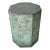 Octagonal Plaster Table Base, Faux Verdigris Copper, Circa 1990s For Sale