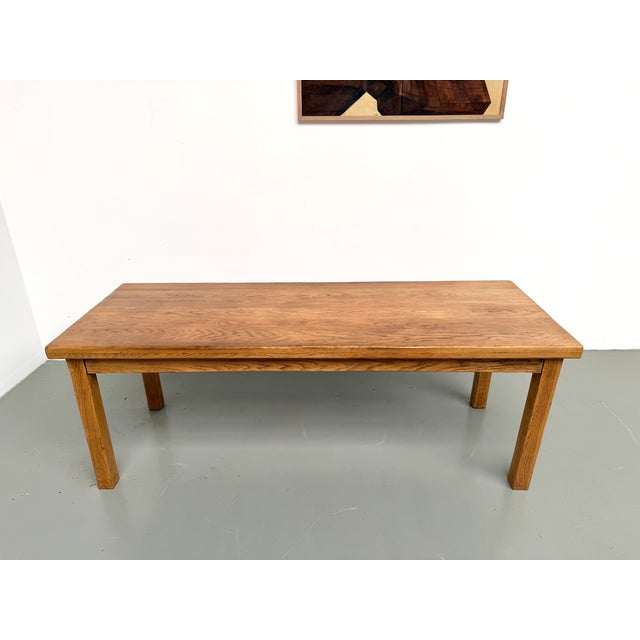 Oak Farmhouse Table with Square Legs and One Drawer, France, 1960s For Sale - Image 11 of 18