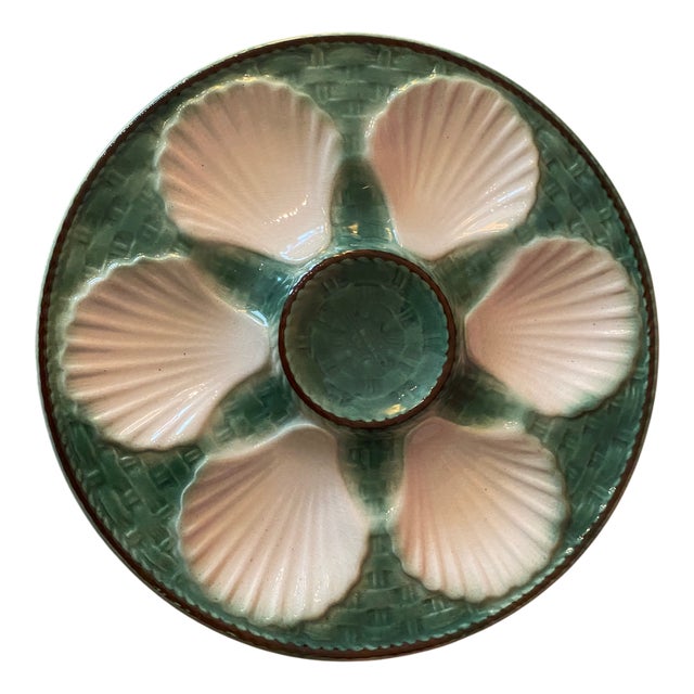 Vintage Shell Plates from Longchamp, France, 1940s, Set of 11 For Sale