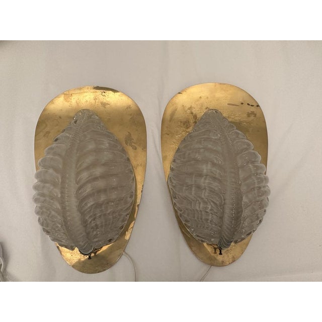 Orrefors Sconce in Brass and Molded Glass by Fritz Kurz for Orrefors, 1960s For Sale - Image 4 of 10