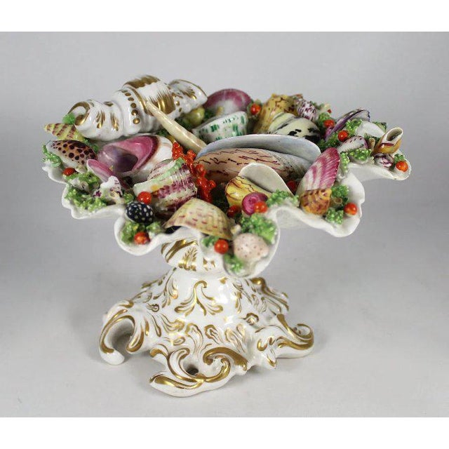 1820 English Chamberlain's Worcester Porcelain Sea Shell