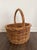 Wood Vintage French Wicker Market Basket For Sale - Image 7 of 13