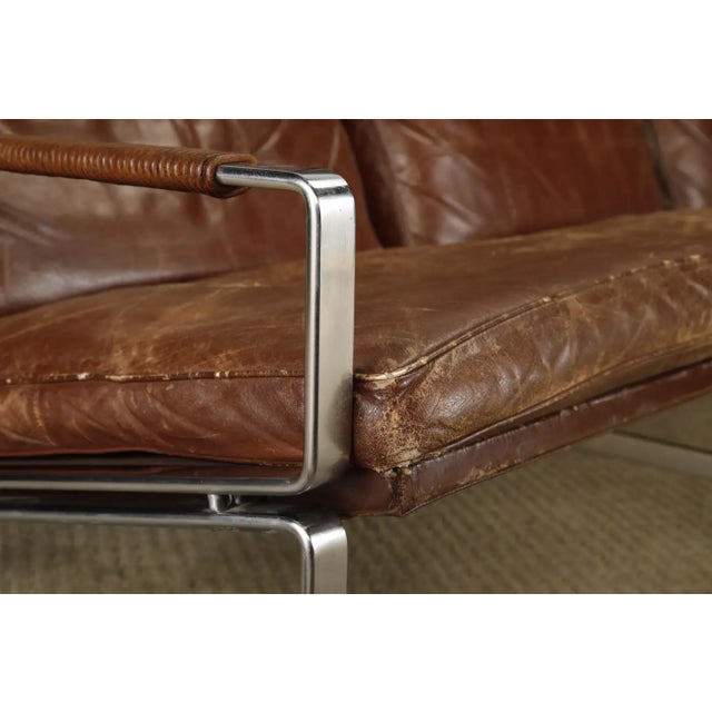 Animal Skin Preben Fabricius & Jørgen Kastholm for Alfred Kill 'Fk-6720' Leather Sofa, 1960s For Sale - Image 7 of 18