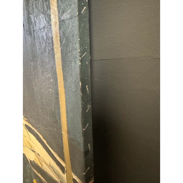 Vintage Expressionist Figurative Female Oil Painting For Sale - Image 9 of 10