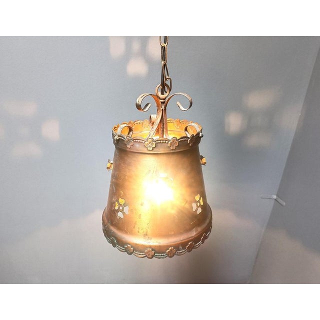 Brutalist Copper Pendant Light, 1970s For Sale - Image 10 of 11