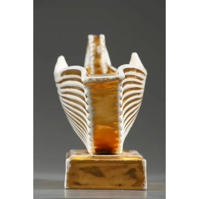 19th-Century Shell-Shaped White Porcelain Inkwell For Sale - Image 5 of 9