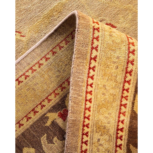 Eclectic, One-of-a-Kind Hand-Knotted Area Rug in Beige, 9' 2" x 12' 0" For Sale In New York - Image 6 of 8