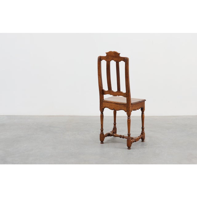 Antique French Carved Oak Side Chair, 1700s For Sale - Image 9 of 16