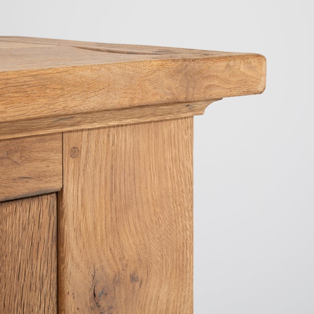1970s Oak Brutalist Cabinet For Sale - Image 4 of 17