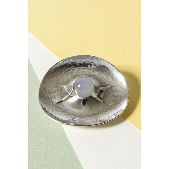 Silver and Chalcedony Brooch from Elis Kauppi, 1964 For Sale - Image 3 of 6