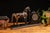 American Vintage Electric Equestrian Copper Clock by Lanshire For Sale - Image 3 of 6