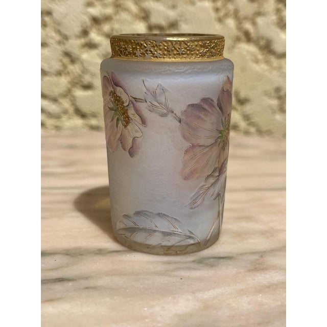 Gold Daum Vase in Glass Paste For Sale - Image 8 of 11