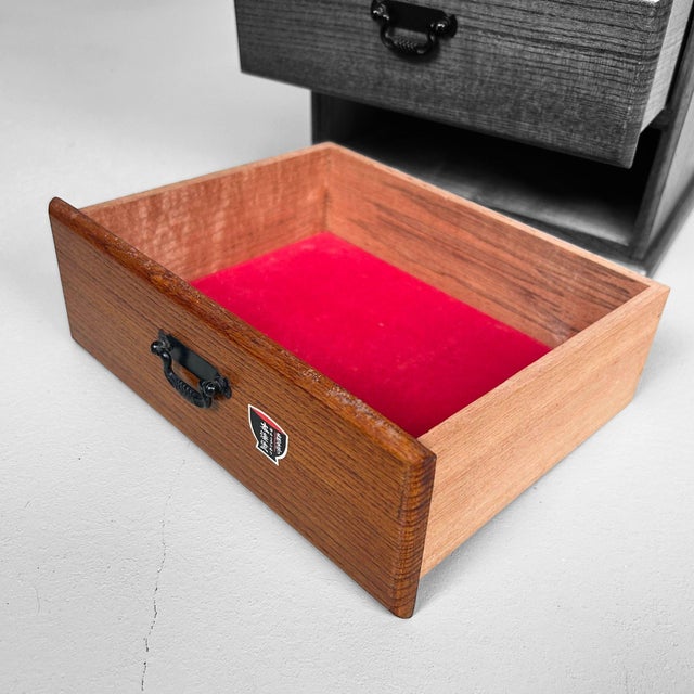 Wood Yakusugi Wooden Jewelry Cabinet, 1970s For Sale - Image 7 of 12