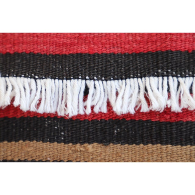 1970s Cabin Style Stripe Design Handmade Oushak Kilim Rug For Sale - Image 10 of 12