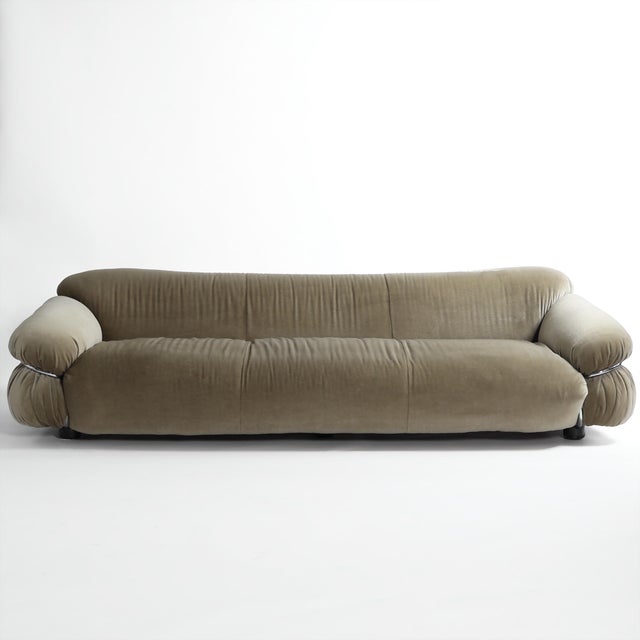 Metal Sesann Three-Seat Sofa by Gianfranco Frattini for Cassina, Italy, 1970s For Sale - Image 7 of 12