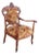 Late 19th Century Antique Armchair With Upholstery On Casters For Sale