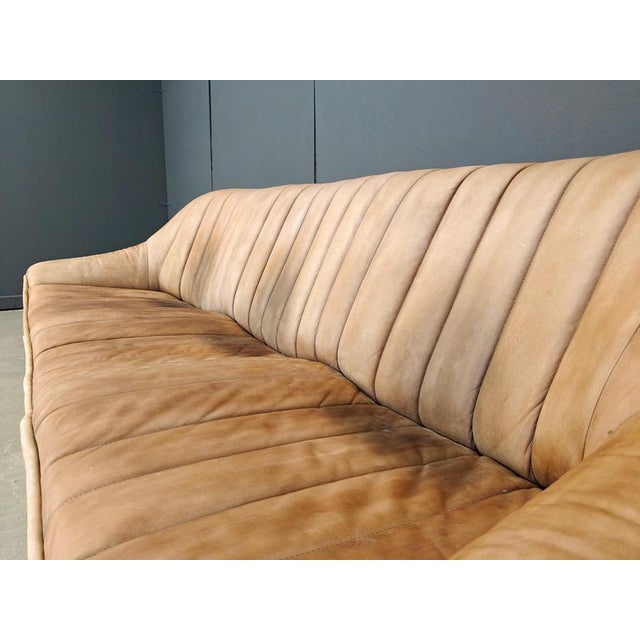 1960s Vintage Leather Sofa Set, 1960s, Set of 3 For Sale - Image 5 of 17