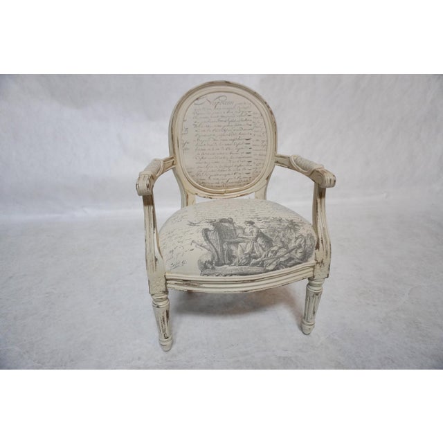 Late 20th Century Child’s Armchair in the Style of Louis XVI For Sale In Los Angeles - Image 6 of 13