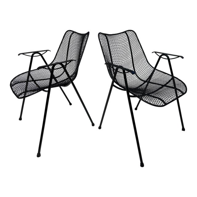 Russell Woodard Sculptura Petite Arm Chairs, a Pair For Sale