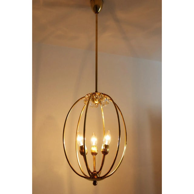 Mid-Century Modern Mid-Century Italian Brass Pendant Lamp in Minimalist Style, 1950s For Sale - Image 3 of 16